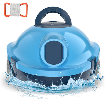 Y10 Cordless Robotic Pool Cleaner, Automatic Pool Vacuum -120 Mins Runtime, Powerful Suction, Self-Parking, Lightweight for Above/Inground Pools Up to 65ft/1100 Sq.Ft