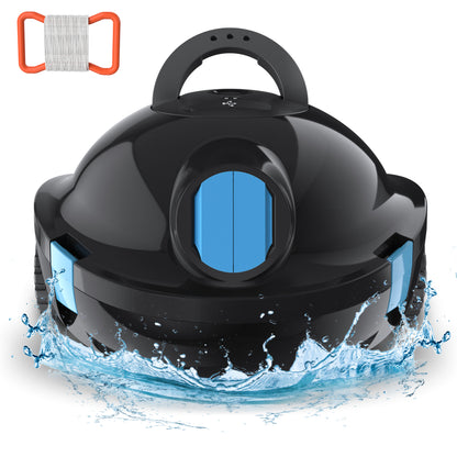 Y10 Cordless Robotic Pool Cleaner, Automatic Pool Vacuum - 120 Mins Runtime, Powerful Suction, Self-Parking, Lightweight for Above/Inground Pools Up to 65ft/1100 Sq.Ft (Obsidian)