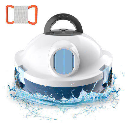 Y10 Cordless Robotic Pool Cleaner, Automatic Pool Vacuum - 120 Mins Runtime, Powerful Suction, Self-Parking, Lightweight for Above/Inground Pools Up to 65ft/1100 Sq.Ft (Ivory)