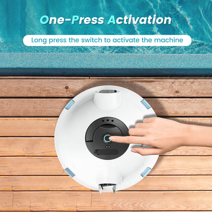 Y10 Cordless Robotic Pool Cleaner, Automatic Pool Vacuum - 120 Mins Runtime, Powerful Suction, Self-Parking, Lightweight for Above/Inground Pools Up to 65ft/1100 Sq.Ft (Ivory)