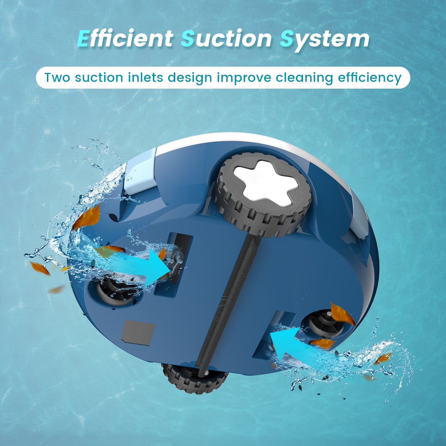 Y10 Cordless Robotic Pool Cleaner, Automatic Pool Vacuum - 120 Mins Runtime, Powerful Suction, Self-Parking, Lightweight for Above/Inground Pools Up to 65ft/1100 Sq.Ft (Ivory)