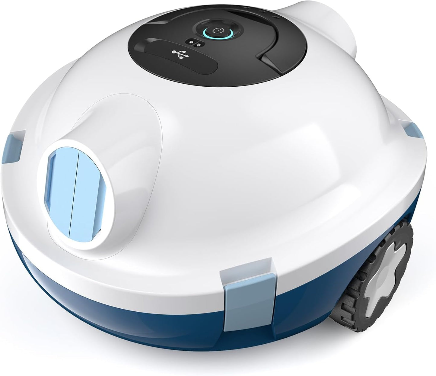 Cordless Robotic Pool Cleaner with 120-Min Runtime, Dual Suction Power, Self-Parking & Smart Navigation, for Above-Ground & In-Ground Pools up to 1,100 Sq.Ft (White)