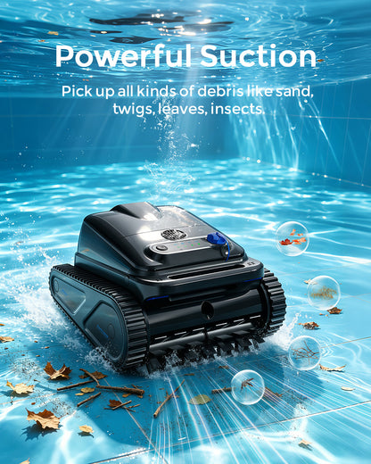 2026 Upgrade OUCAXIA Robotic Pool Vacuum, 4L Large Capacity Pool Vacuum