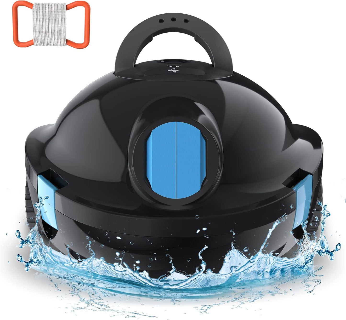 Y10 Cordless Robotic Pool Cleaner, Automatic Pool Vacuum - 120 Mins Runtime, Powerful Suction, Self-Parking, Lightweight for Above/Inground Pools Up to 65ft/1100 Sq.Ft