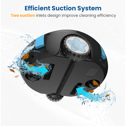 Y10 Cordless Robotic Pool Cleaner, Automatic Pool Vacuum - 120 Mins Runtime, Powerful Suction, Self-Parking, Lightweight for Above/Inground Pools Up to 65ft/1100 Sq.Ft (Obsidian)
