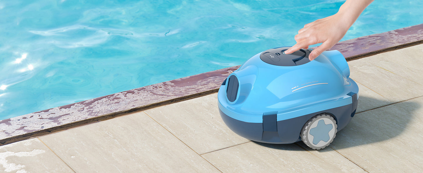 Y10 Cordless Robotic Pool Cleaner, Automatic Pool Vacuum -120 Mins Runtime, Powerful Suction, Self-Parking, Lightweight for Above/Inground Pools Up to 65ft/1100 Sq.Ft